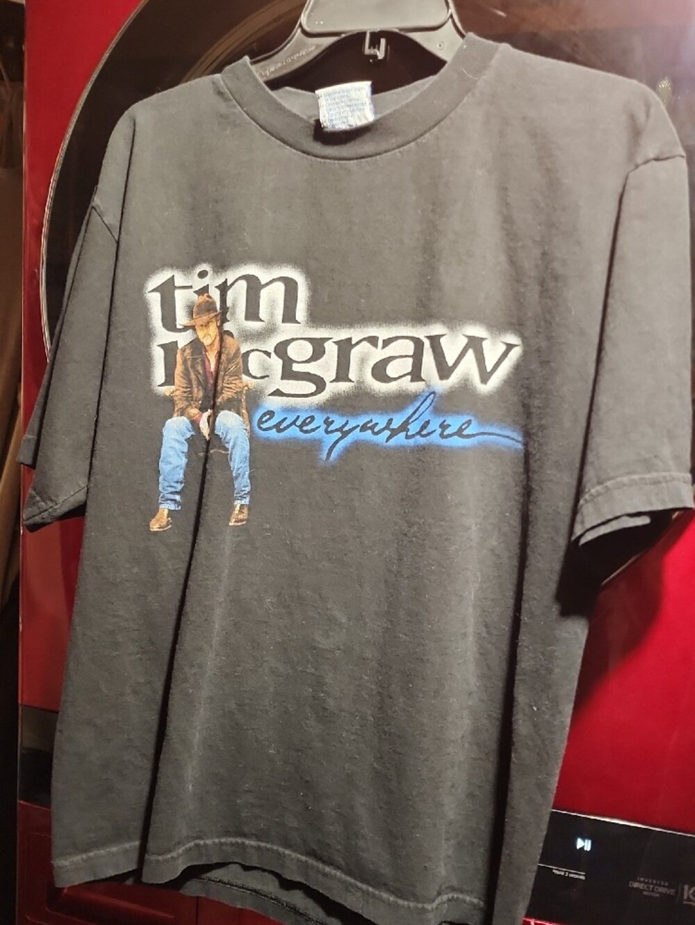 Tim McGraw Tour Tee - Black with Blue Spotlights